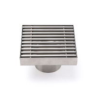 KYLINS 100mm Square Stainless Steel Shower Floor Drain 50mm Outlet