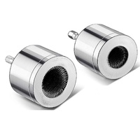 2-Pack Copper Pipe Cleaning Brush, Full-Metal HVAC Pipe Cleaning Brush for Drill Power 1/4in Shaft