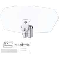 Motorcycle Windshield Adjustable Clip-On Windshield Spoiler Extension Wind Deflector for Motorcycle - Clear