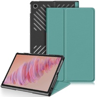 Protective Stand for Lenovo Tab Plus 11.5 inch TB351FU with Heat Dissipation in Leather Blackish Green