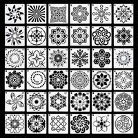 36 Pack Mandala Stencils (3.6x3.6 Inch) Dotting Painting Template Stencil Set for Perfect DIY Art Projects Wood Wall Floor Fabric Furniture Tile Chris