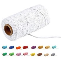 (109 Yards/1.5mm/35 Colors Optional) 109 DIY Macrame Cord Craft Macramé Cotton Baker Twine Craft Making Knitting Cord Rope DIY Wedding Decor Supply Ch