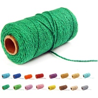 (109 Yards/1.5mm/35 Colors Optional) Cotton Baker Twine DIY Craft Macramé Natural Cotton Rope Craft Making Knitting String Rope DIY Wedding Decor Supp