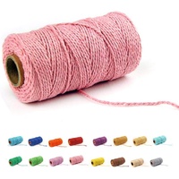 (109 Yards/1.5mm/35 Colors Optional) Cotton Baker Twine DIY Craft Macramé Natural Cotton Rope Craft Making Knitting Cord String Rope DIY Wedding Decor