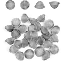 50 Pieces 0.75 Inch Pipe Screens, Stainless Steel Mesh Clean Screens with Tapered Design - Mini Metal Clean Screen,Includes Storage Box for Easy Organ