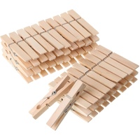 - Wooden Clothes Pins, Large Natural Wood, 50 Pack, 2.9 Inch, Rust Resistant for Classroom, Crafts