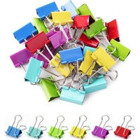 - Binder Clips, 1.25 inch, 25 Pack, Colored Colored Binder Paper Clips Medium Size, Paper Clamps for Office Supplies, Home, School, Business, Document