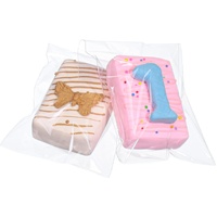 100pcs 4x6Inches Clear Cakesicle Bags Cookies Rice KrispieTreat Bags Individually Wrapped Treat Packaging for Soap Browine Chocolate Truffle Candy Gif