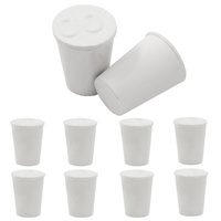 10 Pcs White Solid Rubber Stoppers 00# Tapered Lab Bungs Solid Rubber Stoppers Tapered Lab Seal Rubber Stoppers