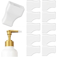 10 Pcs Coffee Syrup Pump Tip Covers, White Rubber Pourer Cap Fits for Syrup Pump, Pour Dispenser, Oil Liquor Bottle, Keep Sugar Condiments Olive Clean