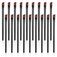 100 PCS Eyebrow Tint Brush, Eyeliner Brush Set Black Eyeliner Brushes Fine Angled Ultra Thin Angled Eyeliners Brushes