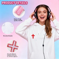 15PCS Iron on Cross Patches - Christian Cross Embroidery Iron on Patches for Clothes - Sew on Crosses Applique Decorative Patch for Clothing Jackets J