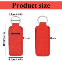 10 Pcs Chapsticks Holder Keychain for Lipstick, Potable Colorful Keychain Lip Lipstick Holders Gloss Cute with Clip Lips Balm Sleeve Pouch Organizer f