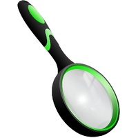 10X Shatterproof Magnifying Glass Large Handheld for Seniors Kids 75mm Lens with Non-Slip Rubber Handle Magnifier Reading Science Insect Hobby Observa