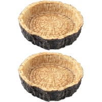 2 Pack Reptile Water and Food Bowls, Novelty Food Bowl for Lizards, Young Bearded Dragons, Small Snakes and More - Made from BPA-Free Plastic