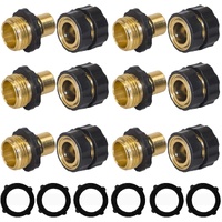Garden Hose Quick Connector, 3/4 Inch Male and Female Garden Hose Fitting Quick Connector, 6 Set
