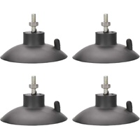 4 PCs French Fry Suction Cup Feet Commercial Suction Cup Feet with Screws for Industrial Commercial French Fry Cutter (Black)