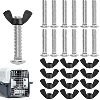 M6 Pet Carrier Fasteners Kennel Replacement Bolts for Plastic Cat Crate and Dog Crate Dog Kennel Accessories Cat Cage Carrier Parts(12 Set)