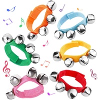 6 PCS Percussion Instruments, Wrist Bells Jingle Bells Musical Rhythm Toys