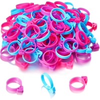 120 Pieces Icing Bag Ties Silicone Decoration Piping Bag Ties for Cupcakes Cookies and Pastry(Rosy, Blue, Purple)