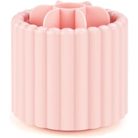 1 Pack 360° Rotating Makeup Brush Organizer, 7 Slot Make up Brush Holder for Vanity, Dresser, Desk (Pink)