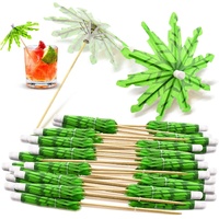40 Pcs Drink Umbrellas Cocktail Picks, Coconut Palm Tree Cocktail Umbrellas for Drinks, Mini Paper Umbrella Toothpicks Sticks for Summer Hawaiian Cupc