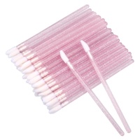300PCS Lip Brushes, Crystal Disposable Lip Brushes, Glitter Lip Gloss Applicators, Lipstick Gloss Wands Applicator Makeup Tool Kits for Lipstick and L