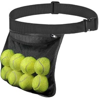 Tennis Ball Holder Ball Bag, Adjustable Pickleball Waist Pouch Holder, Pickleball Bags Holding 8-10 Tennis or Pickleball, Waist Hip Bag for Tennis, Cy