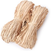 2 Pcs Natural Raffia Fibers 60g Biodegradable Craft Yarn for DIY Baskets Hats & Decorations