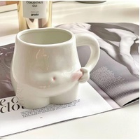 1 Piece 320ml White Ceramic Mug - Coffee Mug, Tea Mug, Water Cup - Suitable for Tea, Latte and Milk