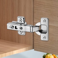 10 PCS Full Overlay Soft Close Hinges, CLIP ON Plate for Easy Installation, 105 Degree, Silent Hydraulic, Frameless European Concealed Hinges for Kitc