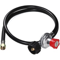 5 feet 0-20 PSI Adjustable High Pressure Propane Regulator with Hose for QCC1/Type1 Propane Tank Cylinder Fits for LP Gas Grill Turkey Fryers Patio He