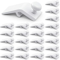 24 Pcs Storm Door Panel Clip with Screws 5/16" Offset Aluminum Storm Window Clips Screen Door Hardware (White)