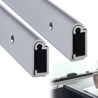 2 Pack RV Table Wall Mount 30" Aluminum Support Trim Bracket for Sliding Dinette Table, Milling Finish, Includes Mounting Screws