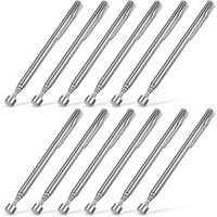 12 Pieces Telescoping Magnet Pickup Tools in 2 Lb Magnetic Stick Gadget with Pocket Clip Magnet Tool to Retrieve Screws Nuts Pins for Men Birthday, Fa