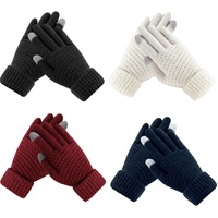 Winter Gloves for Women - Warm Womens Winter Gloves, Touchscreen Knit Glove with Elastic Cuff for Cold Weather