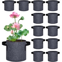 12 Pack Aquatic Plant Pots for Pond, Reusable Fabric Aquatic Plant Pots, Breathable Pond Plant Basket Grow Bags with Handles for Aquatic Plants, Bog P