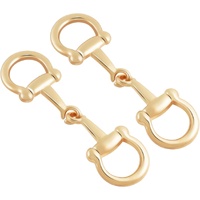 CooBigo 2pcs Scarf Ring Buckles, Metal Horsebit Silk Scarf Buckle, Scarves Rings and Slides for Women Scarves Clips, Shawls Clasp, Clothing Fashion Ac