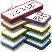 100 Pack Dry Erase Magnetic Labels 3.2x1.2 in - Magnetic Name Tags for Classroom Lockers School Bus - Classroom Magnets for Names - Magnet Labels for 