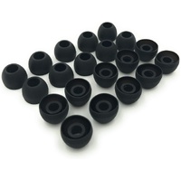 10 Pairs Medium Earbud Tips Silicone Replacement Ear Bud Tips – Black