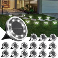 Solar Ground Lights,16 Pack Solar Lights Outdoor Waterproof, Solar Garden Lights Landscape Lighting for Patio Pathway Lawn Yard Deck Driveway Walkway,