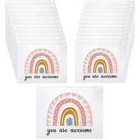 100 Pcs Cosmetic Makeup Bag Bulk for Women Inspirational Zipper Pouch Rainbow You Are Awesome Travel Toiletry Girls Teacher Friend Birthday Party