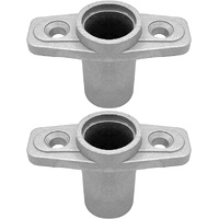 2Pcs Top Mount Aluminum Oar Lock Socket Holder T-Shaped Closed Bottom Boat Hardware Replacement for Boat/Yacht Parts