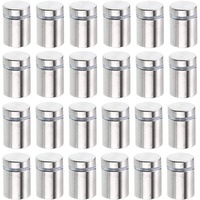 24 Pack Sign Standoff Screws 3/4 x 1 Inch, Advertising Glass Standoff Nail Hardware, Stainless Steel Standoffs for Glass Panel Plexiglass Picture