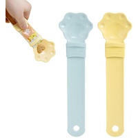 2 Cat Strip Feeder Squeeze Spoons, Capable of Licking Wet Cat Pet Liquid Snack Spoons, Multifunctional Pet Spoons