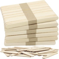 240 Pcs Natural Wood Craft Sticks, Popsicle Sticks, Lolly Sticks for Crafts 4.5 Inch, Ideal for Homeschool Arts and Crafts, Waxing Supplies, Classroom