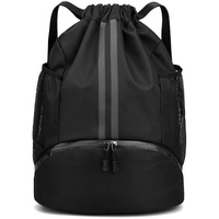 Soccer Bags, Drawstring Backpack Gym Bag with Shoe Compartment and Mesh Pockets for Soccer Basketball Volleyball Football Sports Gym