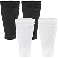 Shin Pads Sock, 2 Pairs Soccer Shin Guard Sock, Breathable Soccer Shin Guard Socks with Pockets, Shin Pads Holder