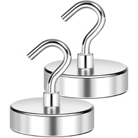 150LBS Magnetic Hooks, Strong Magnet Hooks for Hanging Heavy Duty, Neodymium Magnets with Refrigerator, Cruise Cabins, Hanging, Grill, Kitchen, Locker