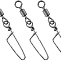 30 Pack Barrel Snap Swivels, Swivels Fishing Tackle Crane Rolling Coast Lock Lure Leader Line Connector Fresh&Saltwater - #4/0-198LB-30